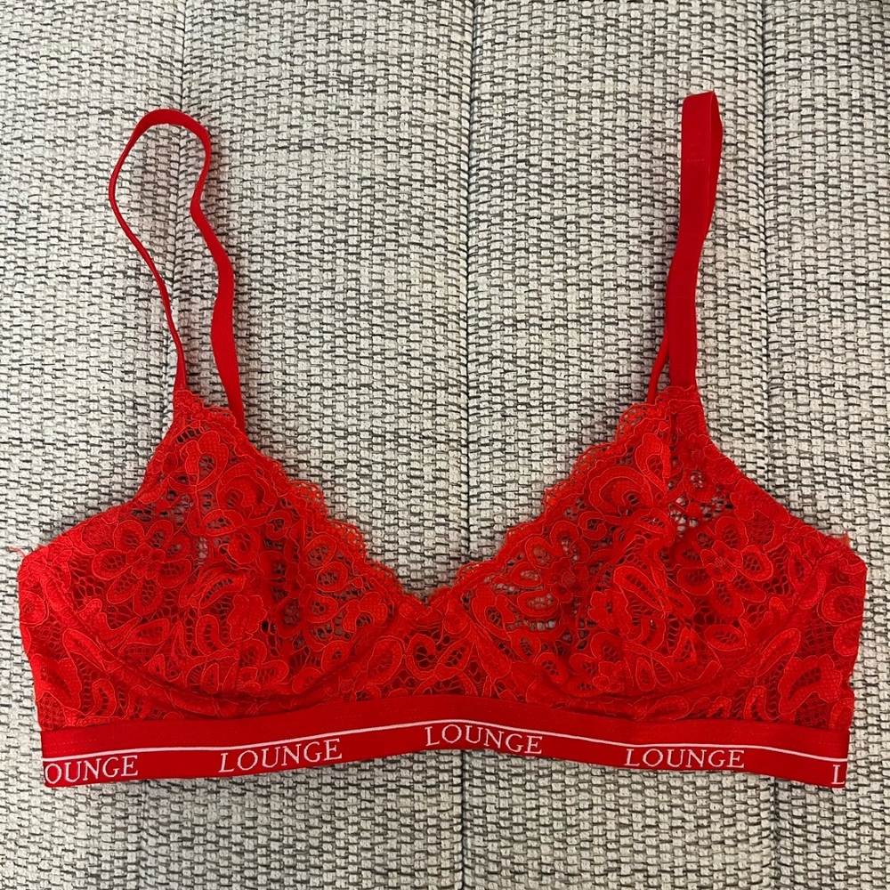 Lounge Red Underwire bralette